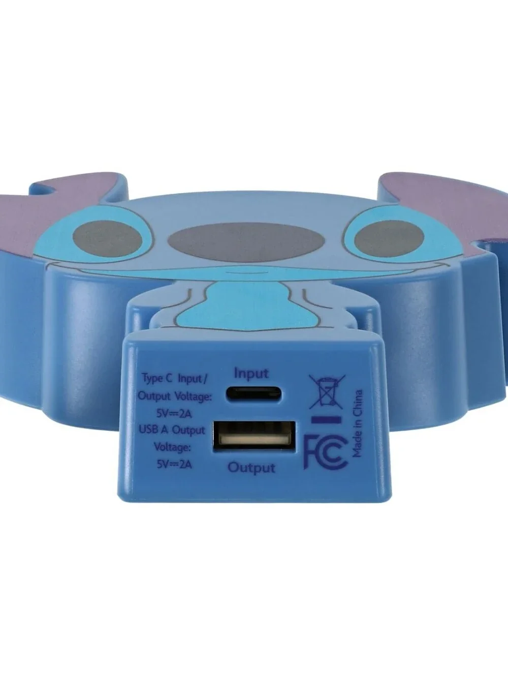 DISNEY STITCH 3600mAh CLIP-ON PORTABLE POWER BANK USB-C USB-A PHONE CHARGER